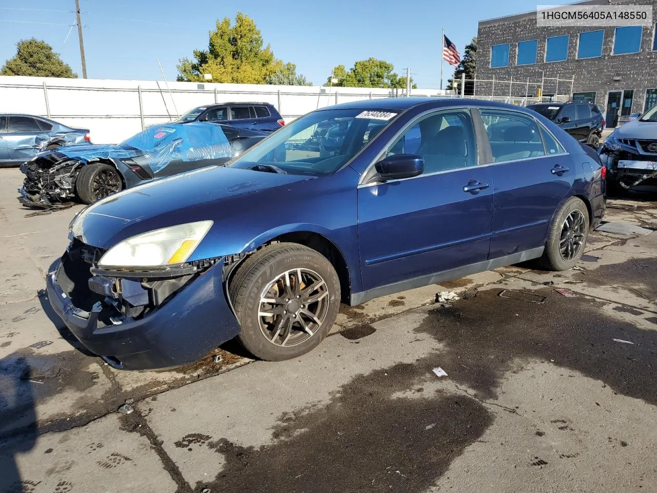 2005 Honda Accord Lx VIN: 1HGCM56405A148550 Lot: 76340384