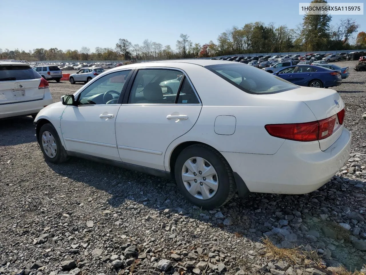 2005 Honda Accord Lx VIN: 1HGCM564X5A115975 Lot: 76725764