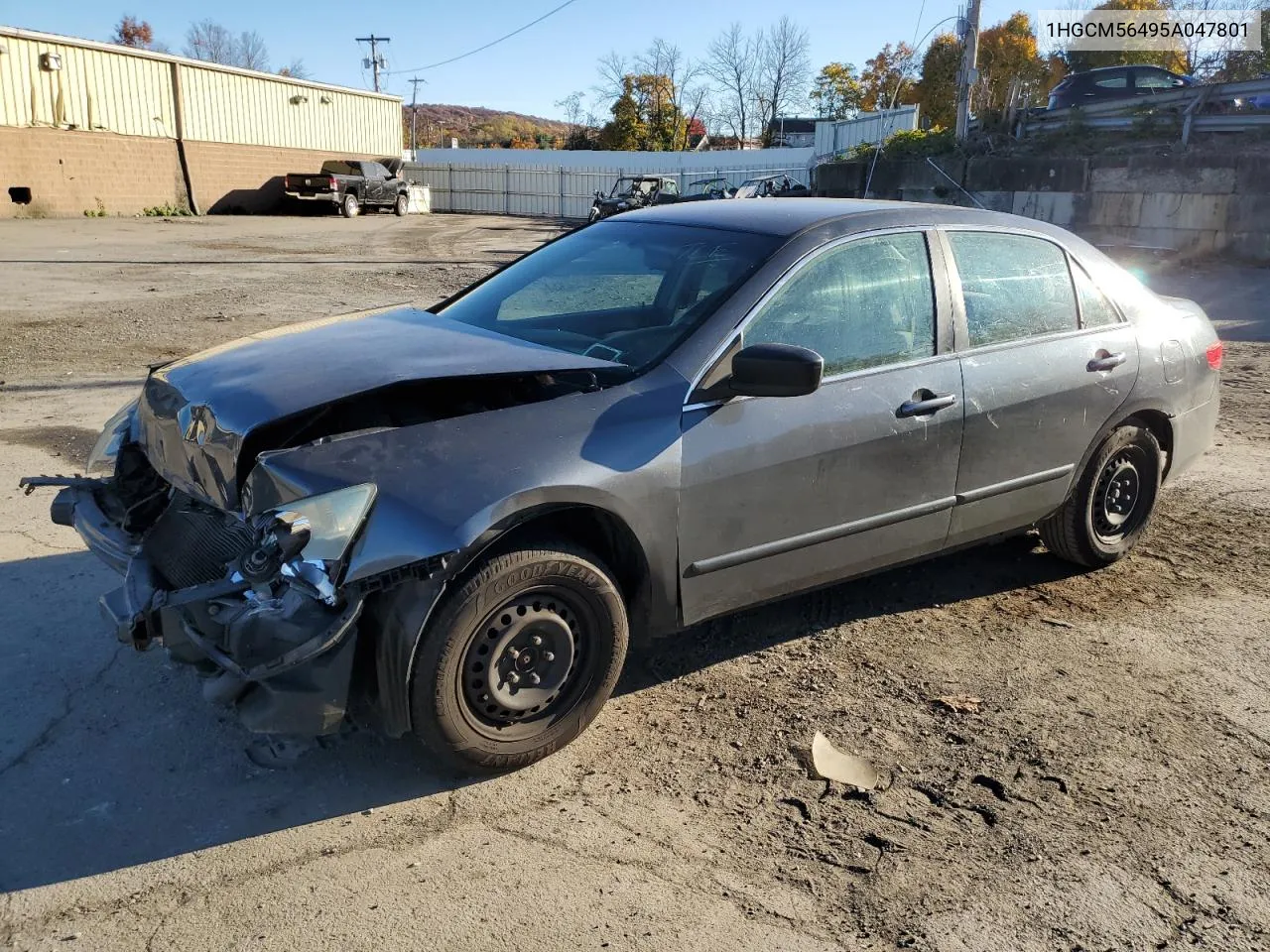 2005 Honda Accord Lx VIN: 1HGCM56495A047801 Lot: 77325804