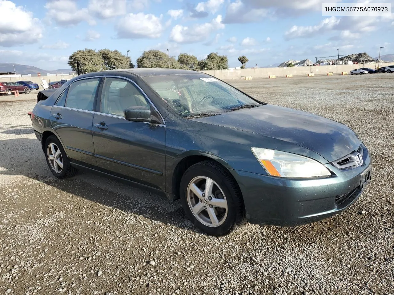 2005 Honda Accord Ex VIN: 1HGCM56775A070973 Lot: 77883004