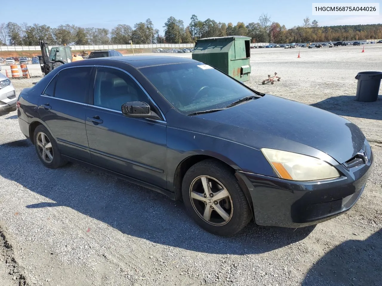 2005 Honda Accord Ex VIN: 1HGCM56875A044026 Lot: 77985124