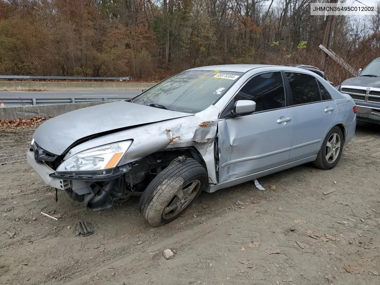 2005 Honda Accord Hybrid VIN: JHMCN36495C012002 Lot: 80870384