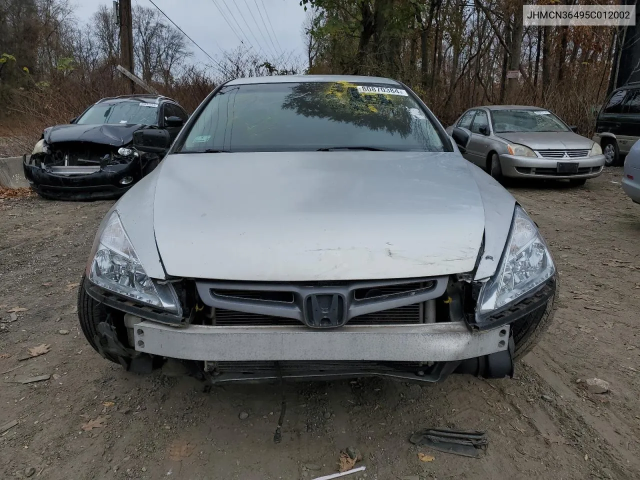 2005 Honda Accord Hybrid VIN: JHMCN36495C012002 Lot: 80870384