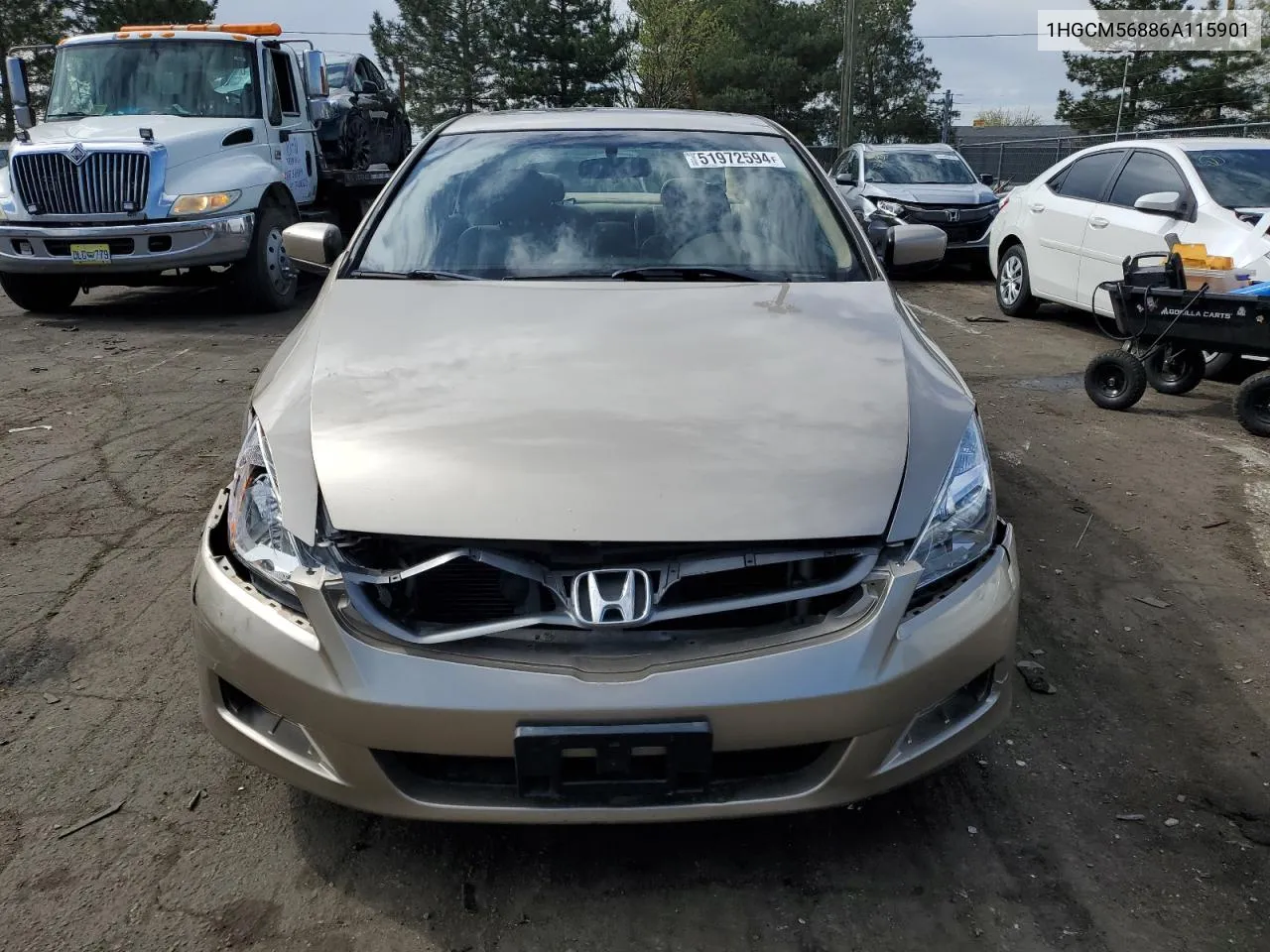 2006 Honda Accord Ex VIN: 1HGCM56886A115901 Lot: 51972594