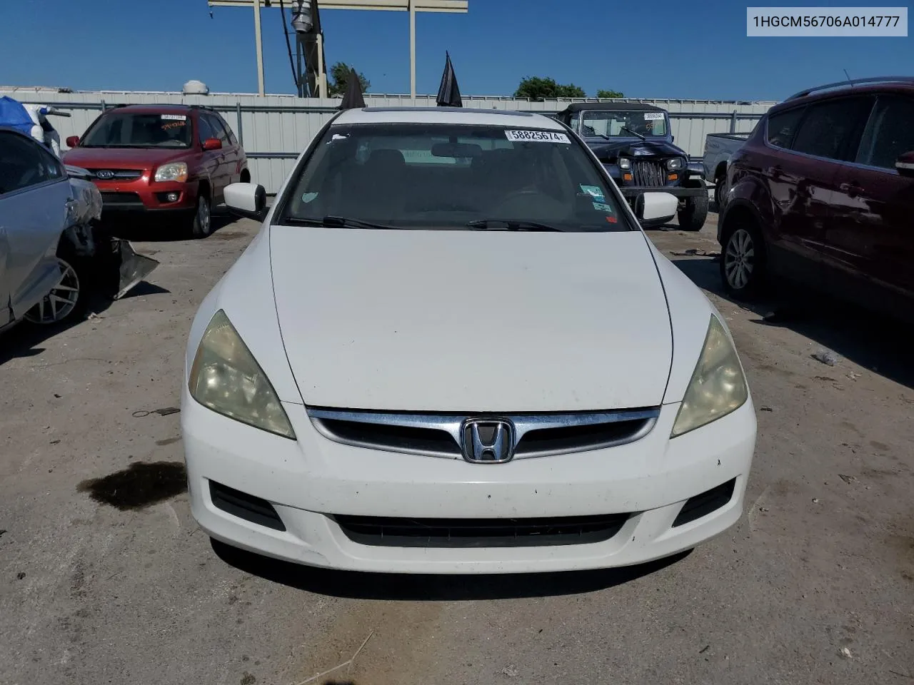 2006 Honda Accord Ex VIN: 1HGCM56706A014777 Lot: 58825674