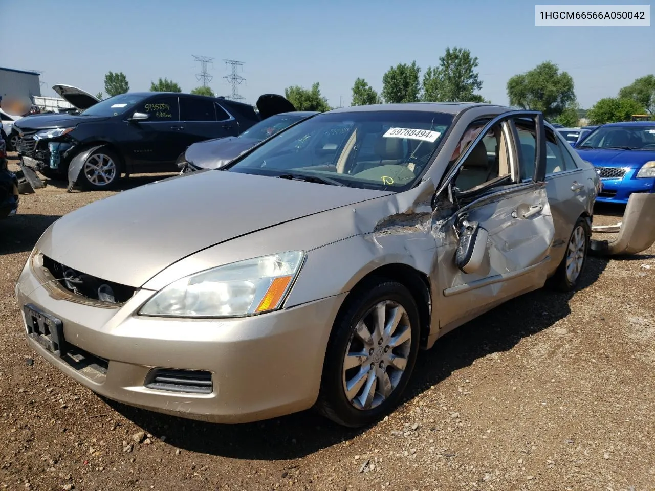 2006 Honda Accord Ex VIN: 1HGCM66566A050042 Lot: 59788494