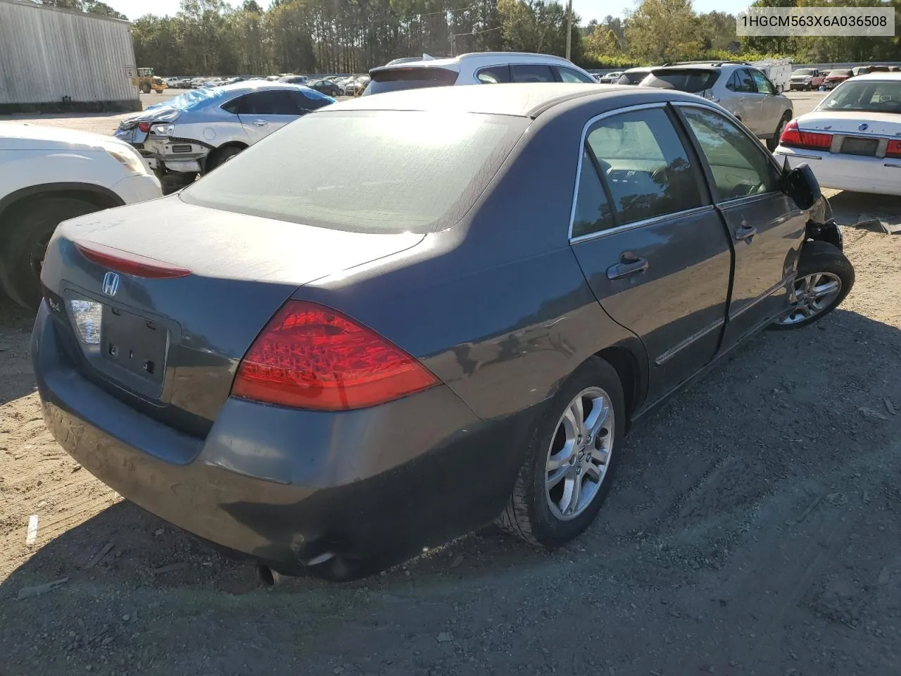 2006 Honda Accord Se VIN: 1HGCM563X6A036508 Lot: 59952034