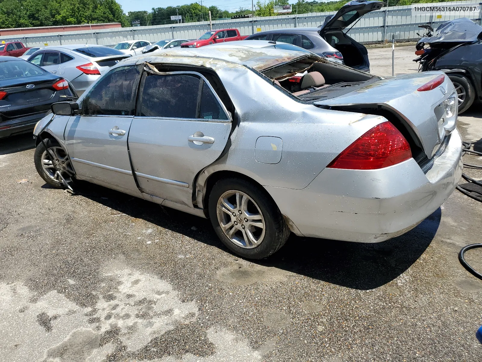 2006 Honda Accord Se VIN: 1HGCM56316A070787 Lot: 62429424