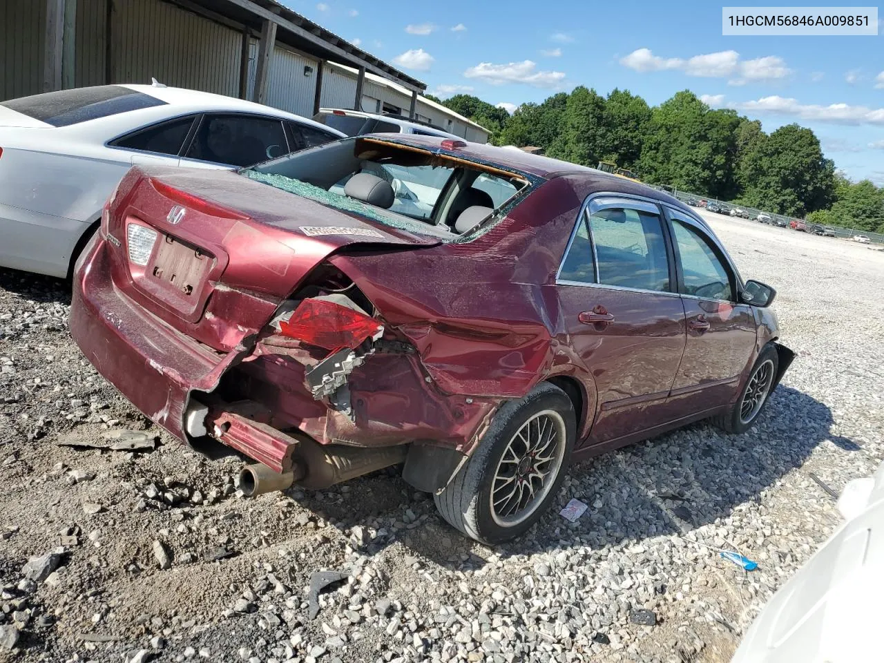 2006 Honda Accord Ex VIN: 1HGCM56846A009851 Lot: 62461704