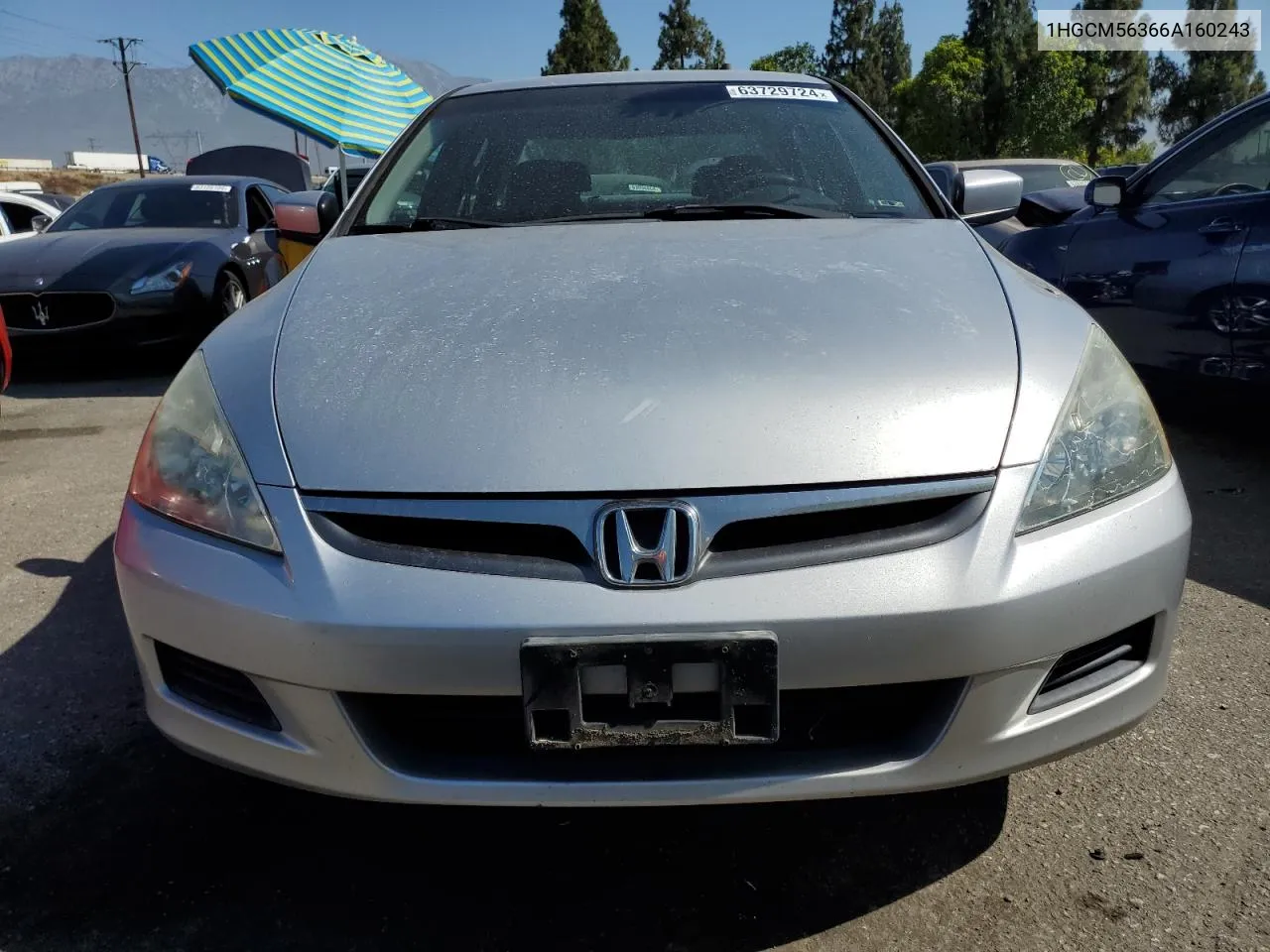 2006 Honda Accord Se VIN: 1HGCM56366A160243 Lot: 63729724