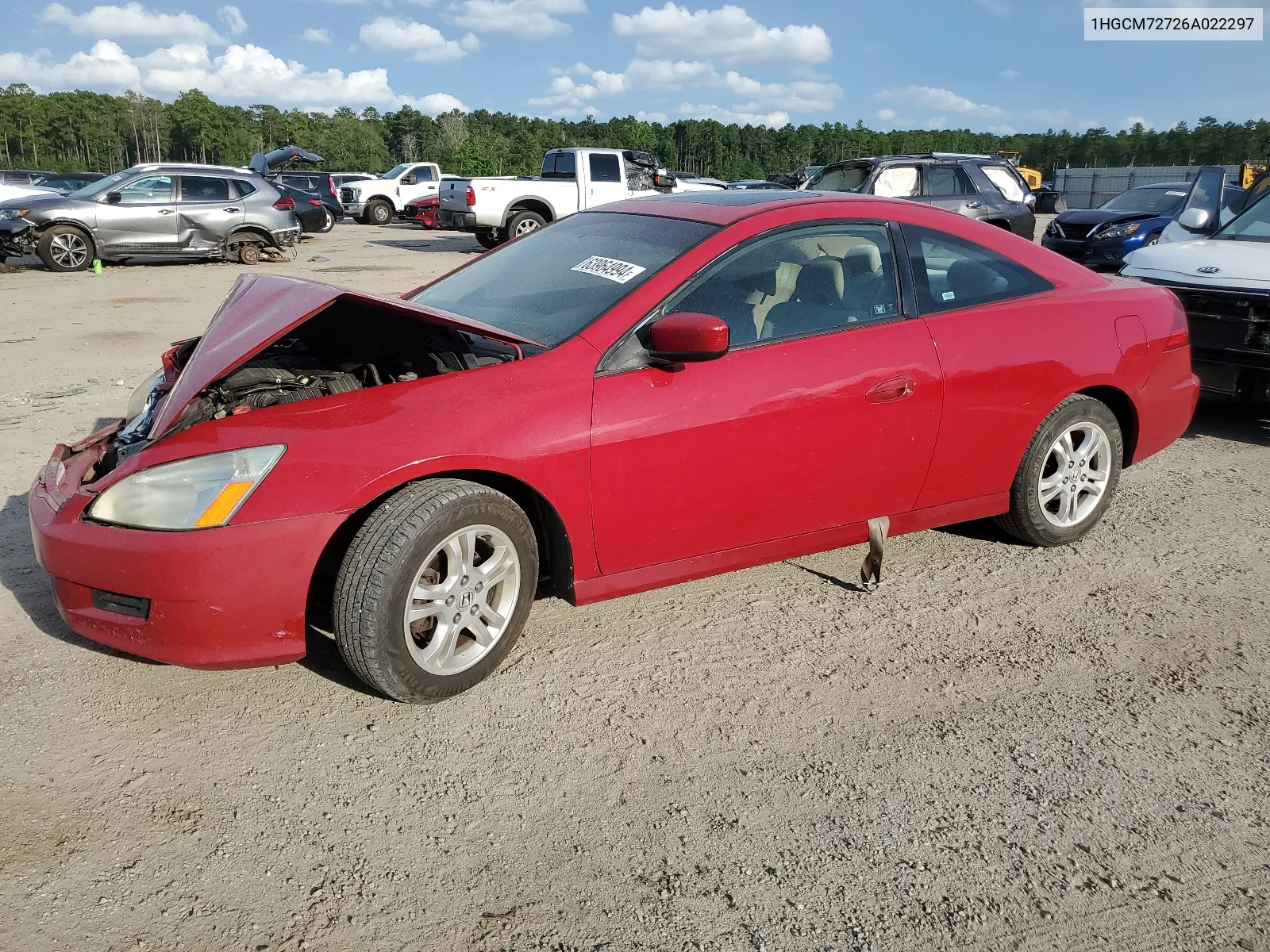 2006 Honda Accord Ex VIN: 1HGCM72726A022297 Lot: 63964994