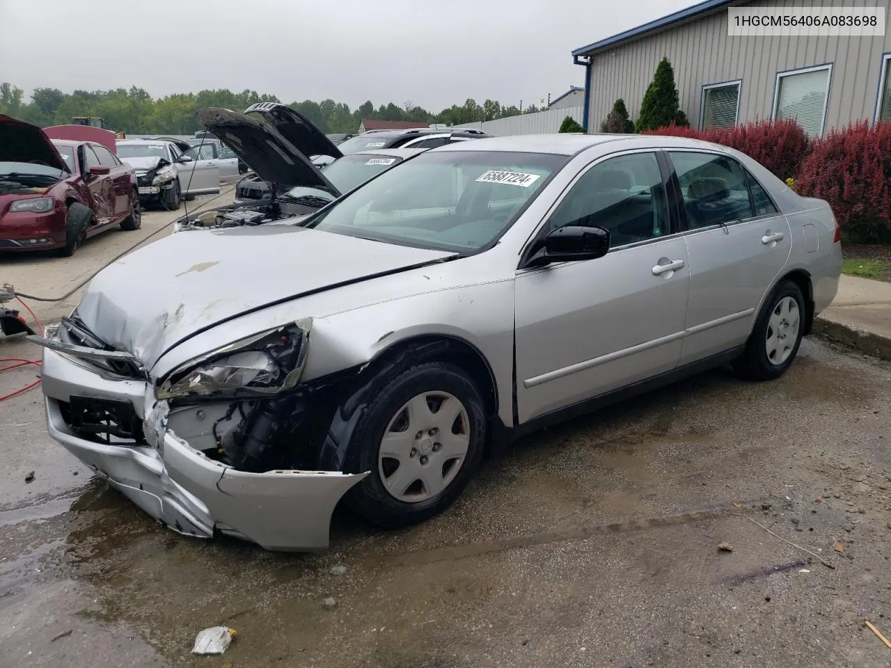 1HGCM56406A083698 2006 Honda Accord Lx