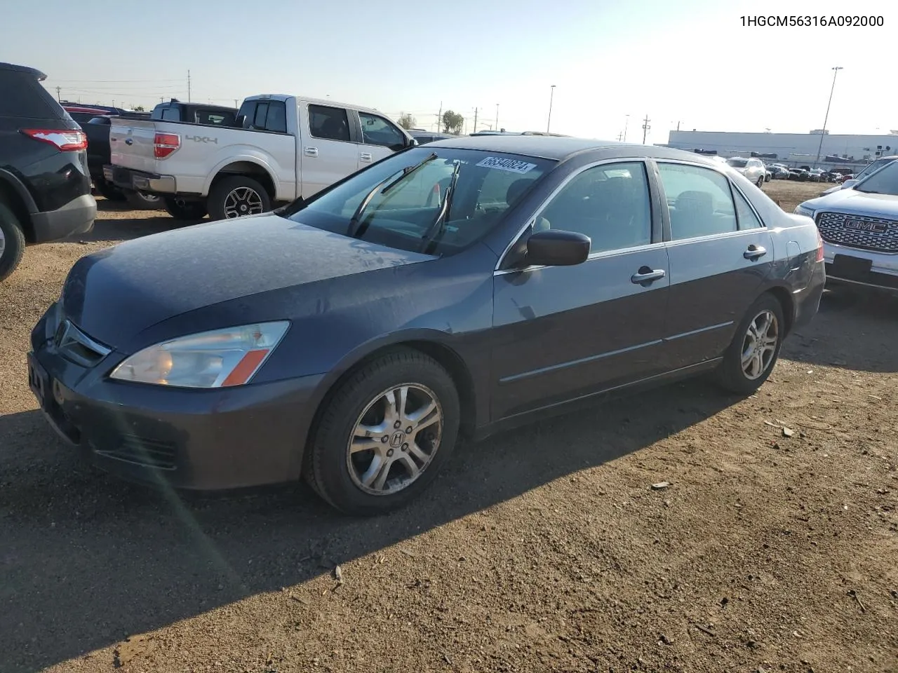 2006 Honda Accord Se VIN: 1HGCM56316A092000 Lot: 66340824