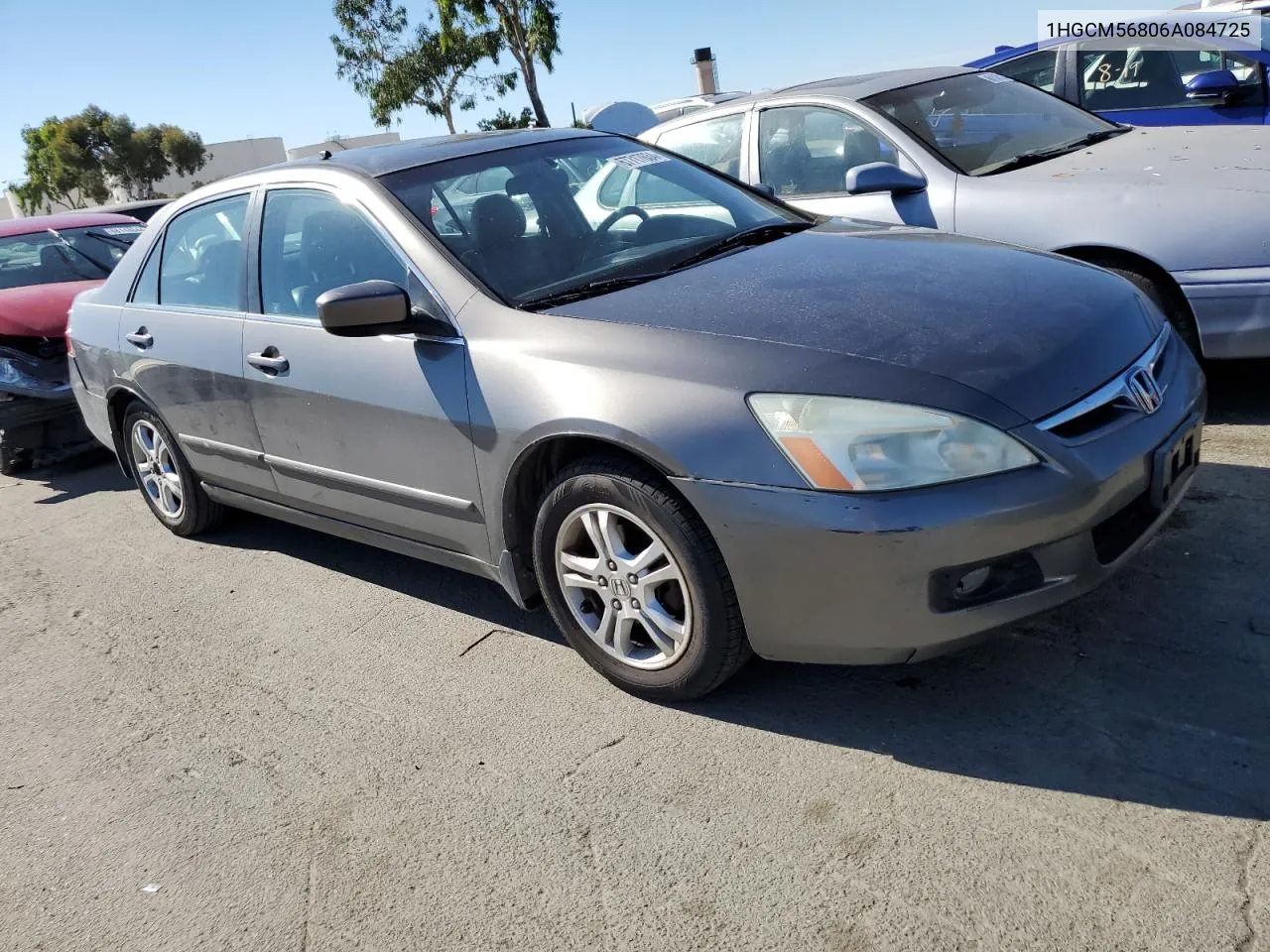 1HGCM56806A084725 2006 Honda Accord Ex