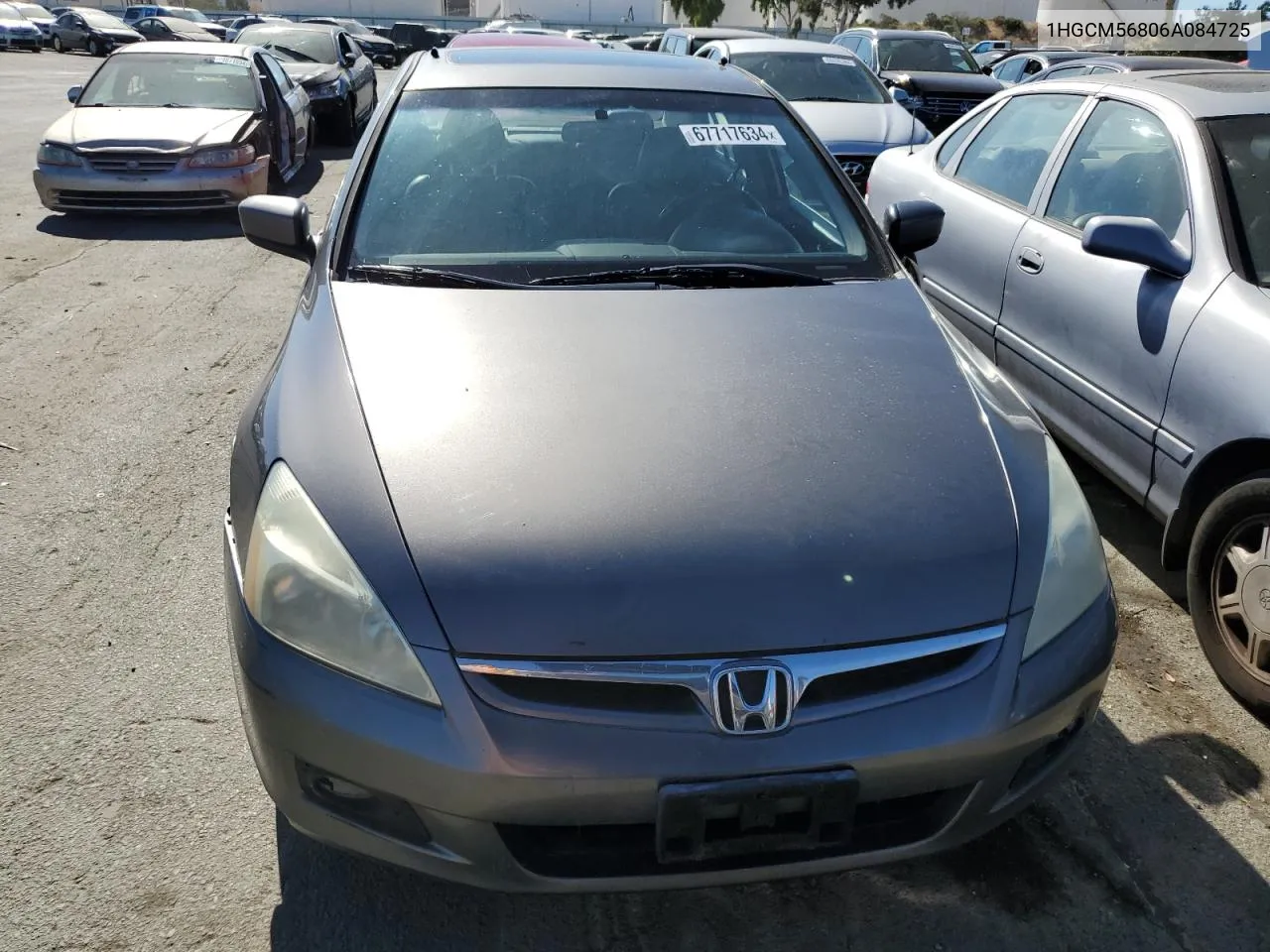 2006 Honda Accord Ex VIN: 1HGCM56806A084725 Lot: 67717634