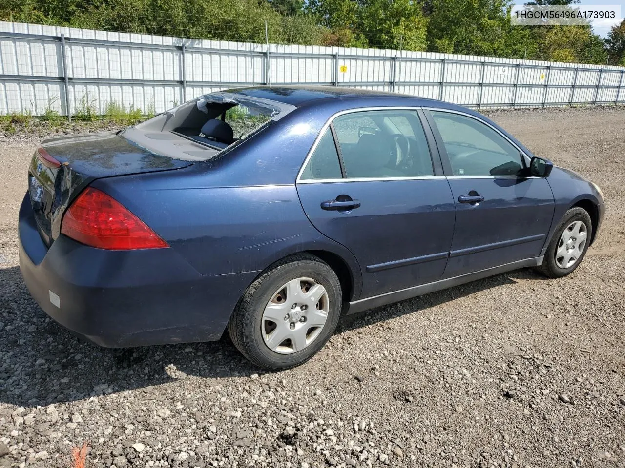 2006 Honda Accord Lx VIN: 1HGCM56496A173903 Lot: 68350794