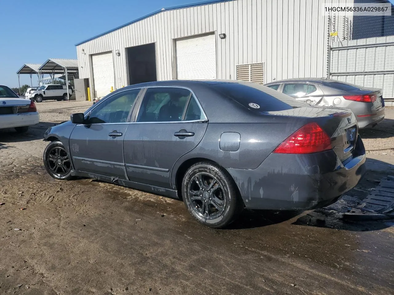 1HGCM56336A029867 2006 Honda Accord Se