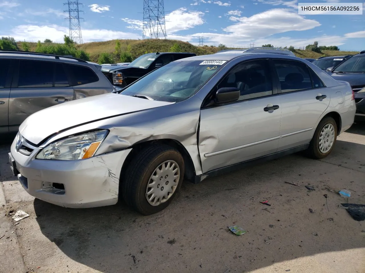 1HGCM56156A092256 2006 Honda Accord Value