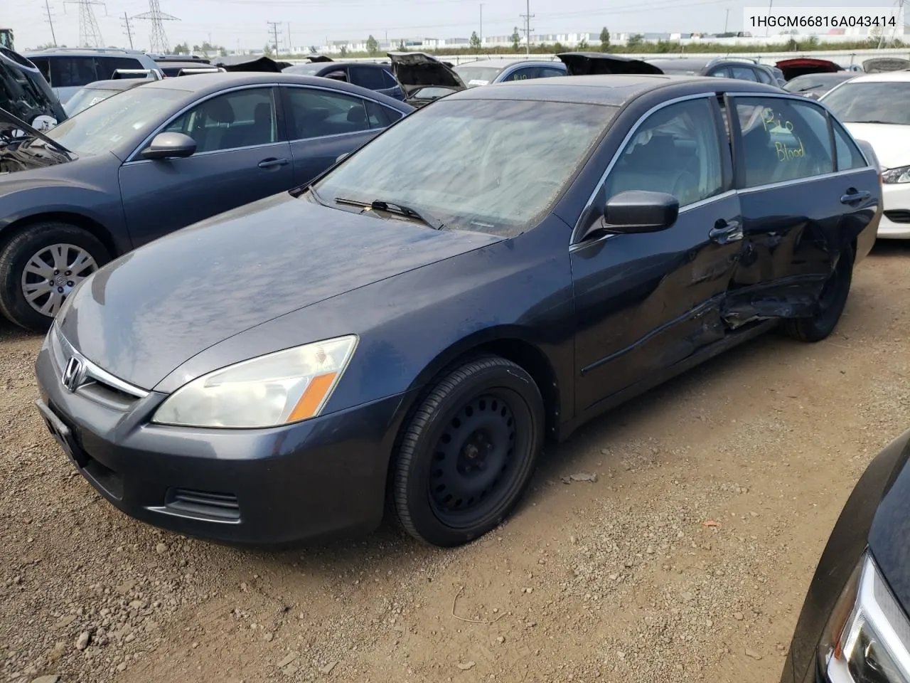 1HGCM66816A043414 2006 Honda Accord Ex