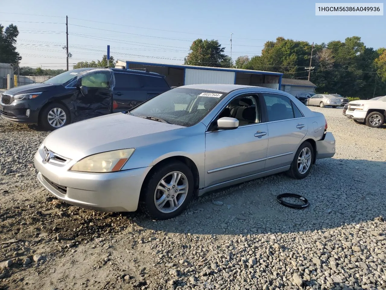 1HGCM56386A049936 2006 Honda Accord Se