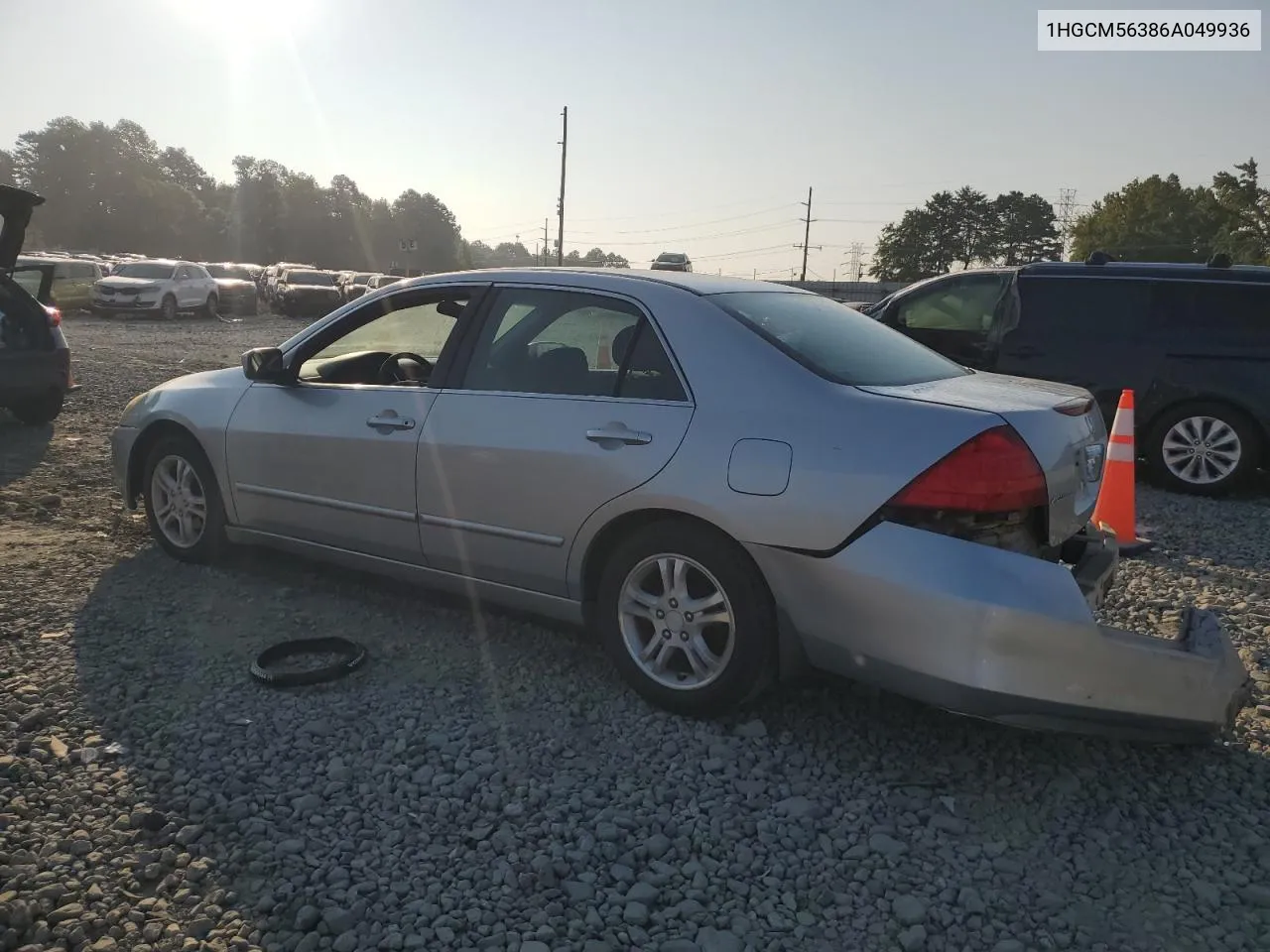 1HGCM56386A049936 2006 Honda Accord Se