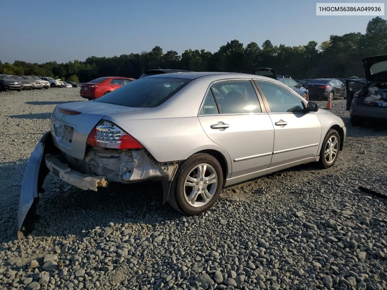 1HGCM56386A049936 2006 Honda Accord Se