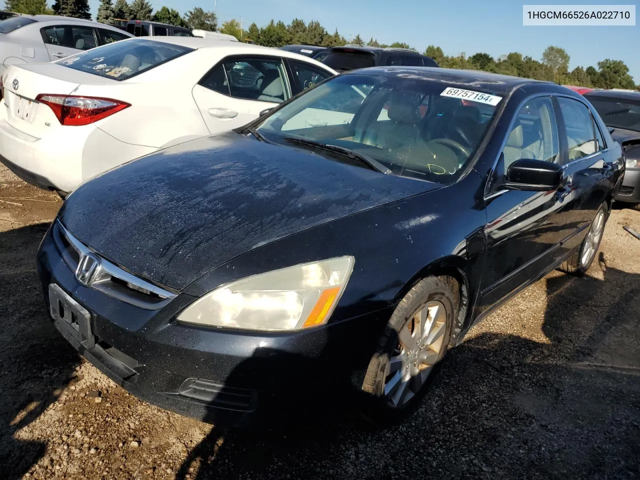 2006 Honda Accord Ex VIN: 1HGCM66526A022710 Lot: 69757154