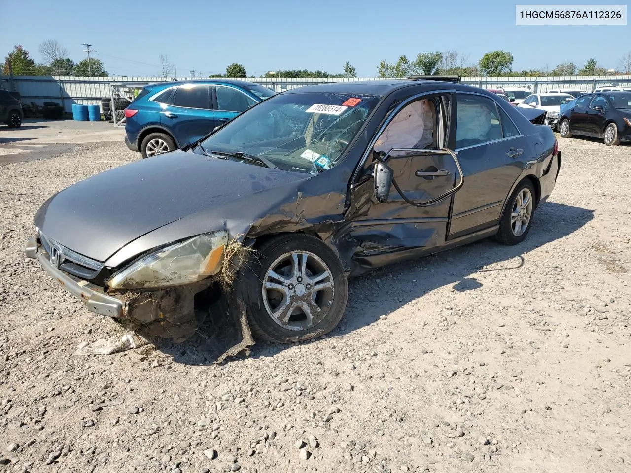 2006 Honda Accord Ex VIN: 1HGCM56876A112326 Lot: 70286514