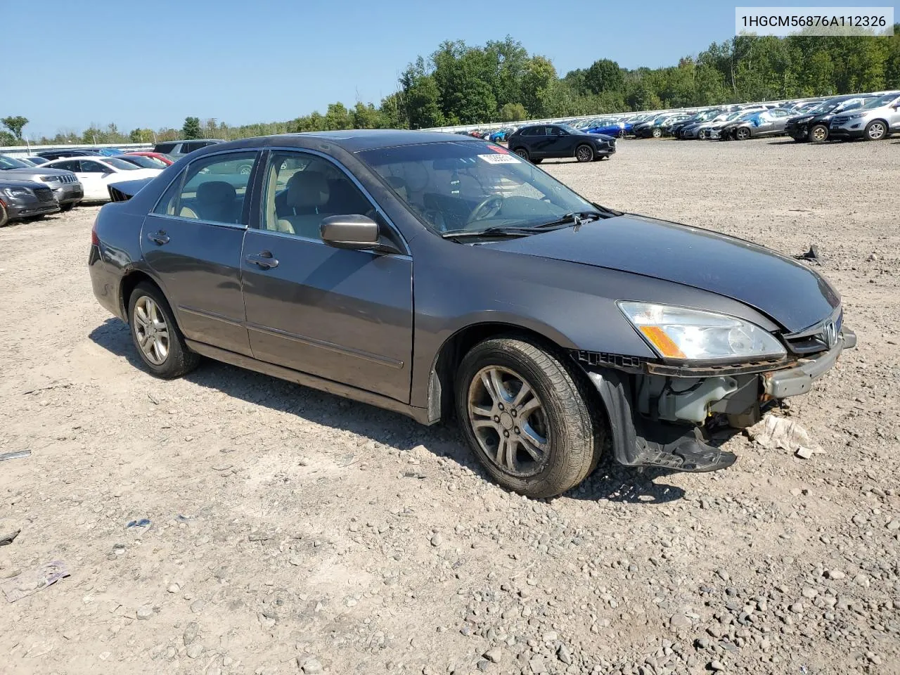 2006 Honda Accord Ex VIN: 1HGCM56876A112326 Lot: 70286514