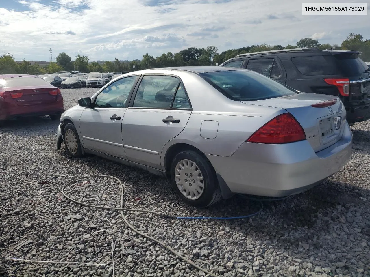 2006 Honda Accord Value VIN: 1HGCM56156A173029 Lot: 70295214