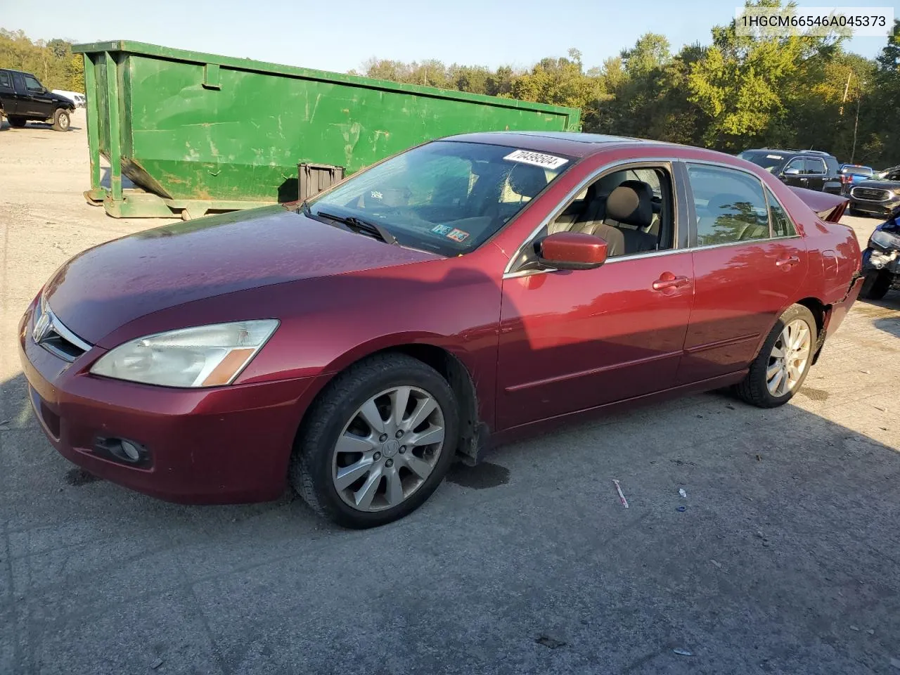 1HGCM66546A045373 2006 Honda Accord Ex