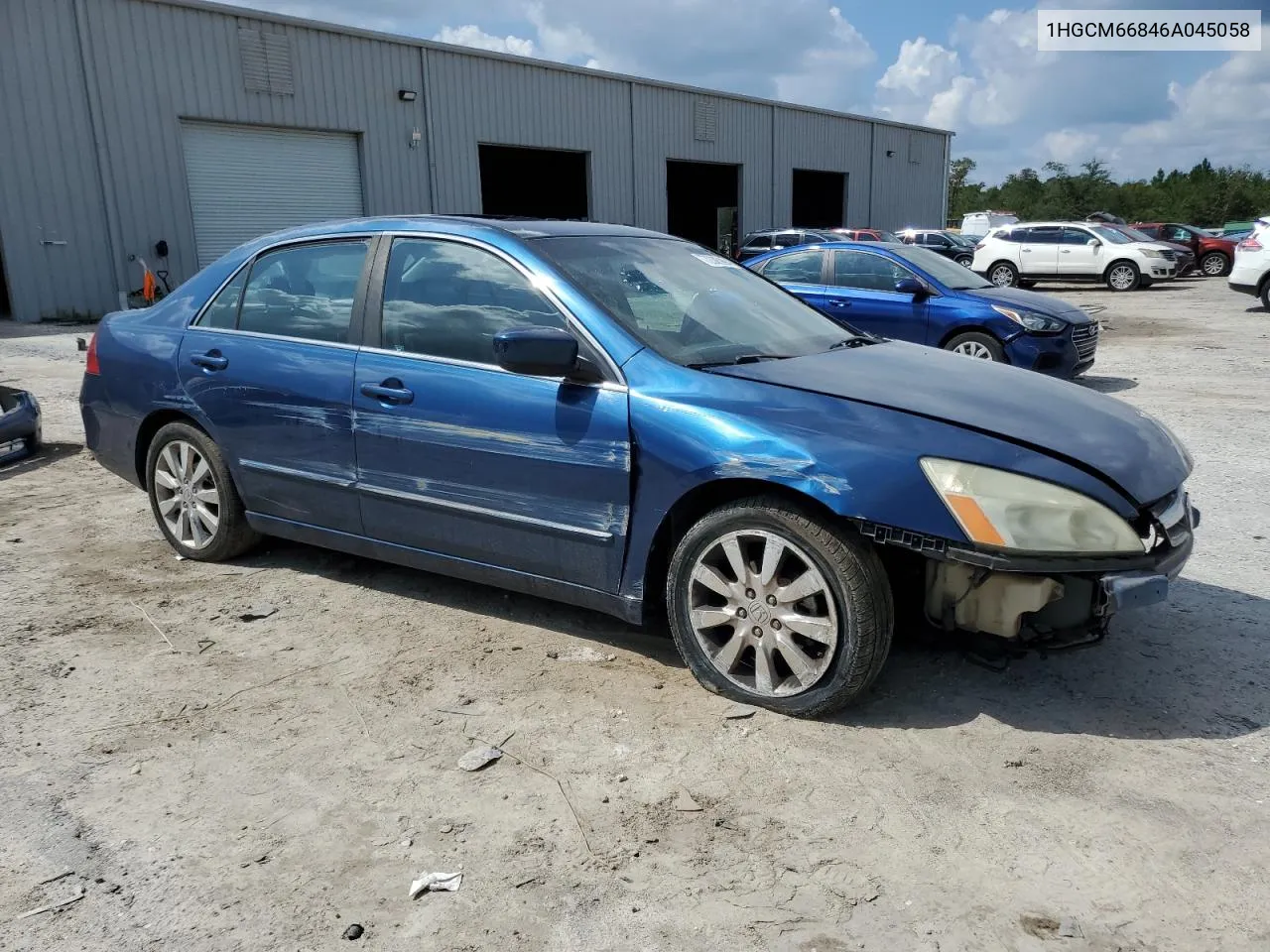 2006 Honda Accord Ex VIN: 1HGCM66846A045058 Lot: 72305994