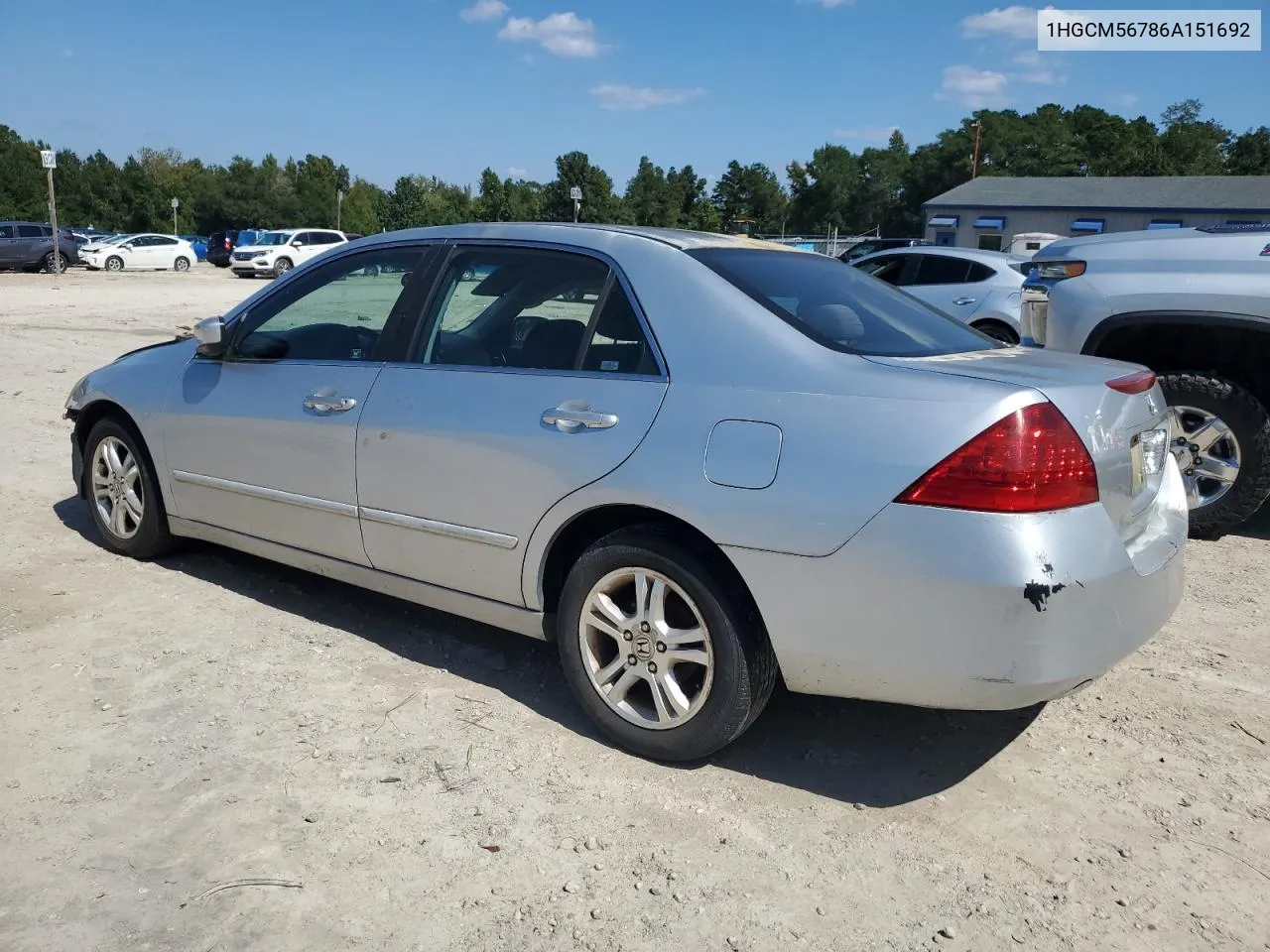 2006 Honda Accord Ex VIN: 1HGCM56786A151692 Lot: 73390934