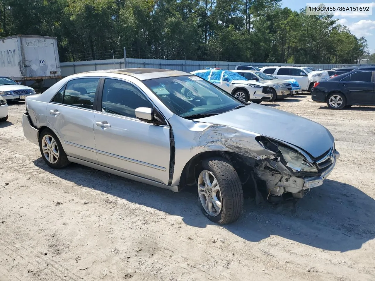 2006 Honda Accord Ex VIN: 1HGCM56786A151692 Lot: 73390934