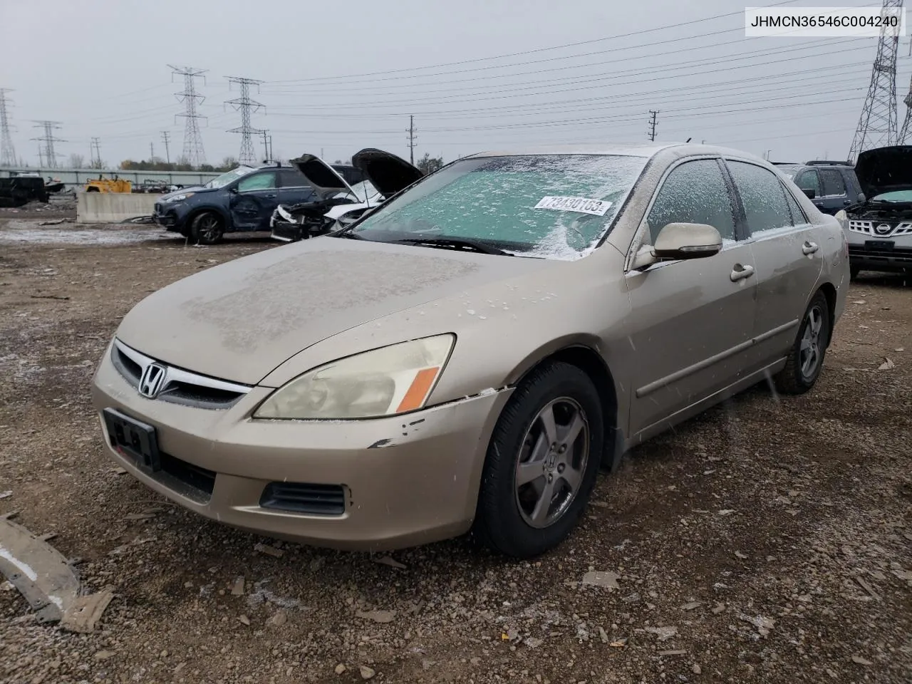 JHMCN36546C004240 2006 Honda Accord Hybrid