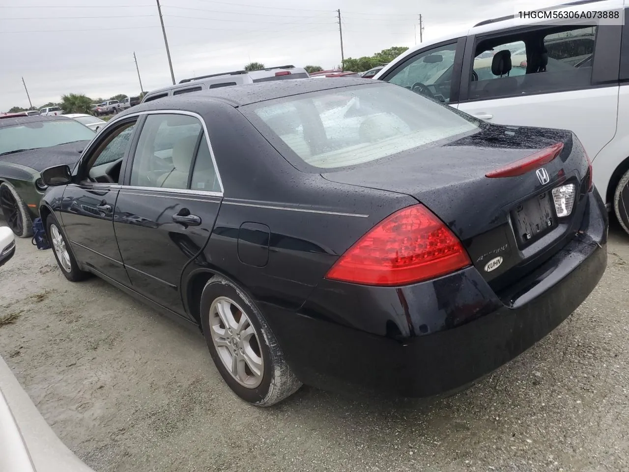 2006 Honda Accord Se VIN: 1HGCM56306A073888 Lot: 74995144