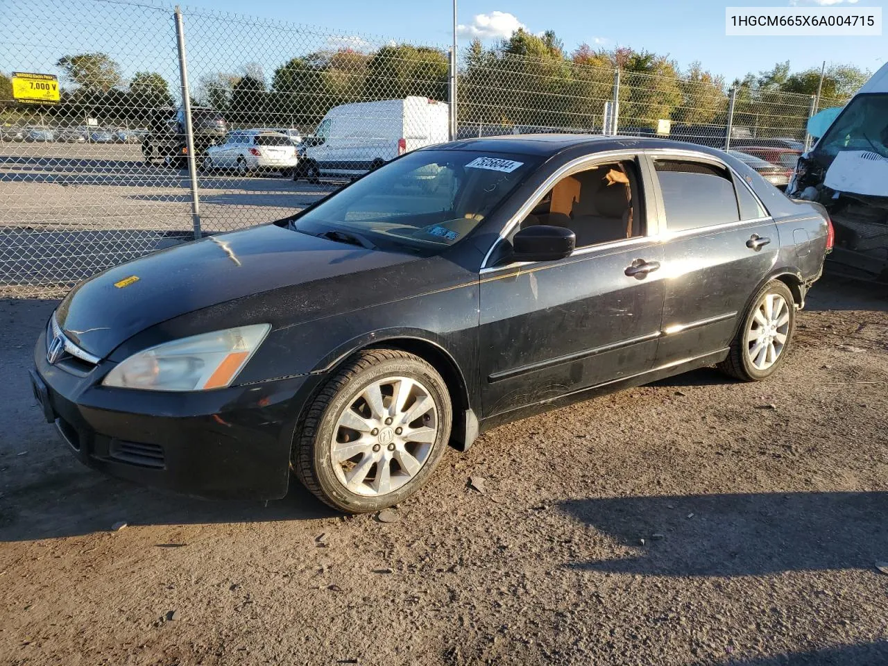 2006 Honda Accord Ex VIN: 1HGCM665X6A004715 Lot: 75256044