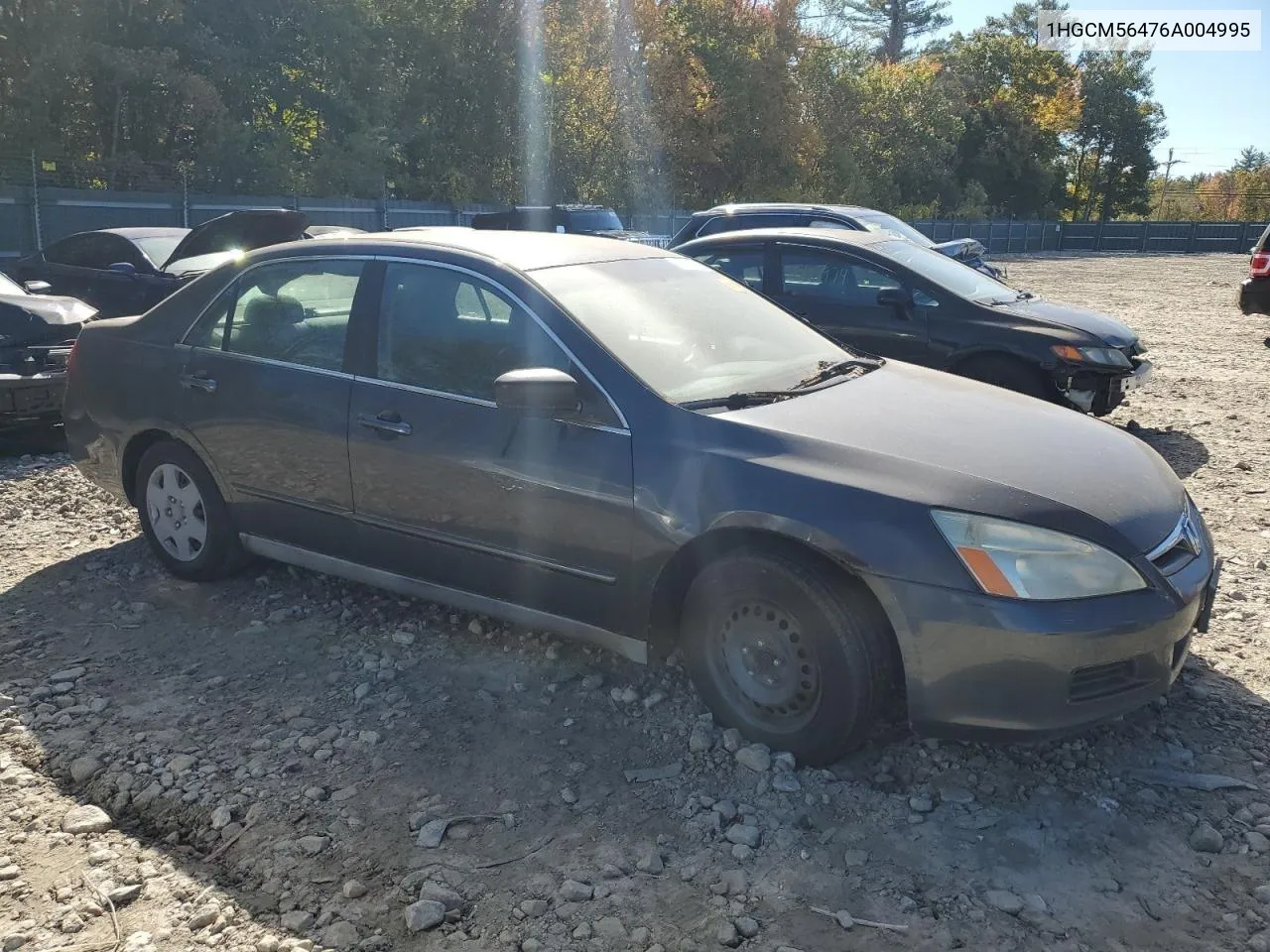 2006 Honda Accord Lx VIN: 1HGCM56476A004995 Lot: 75725414