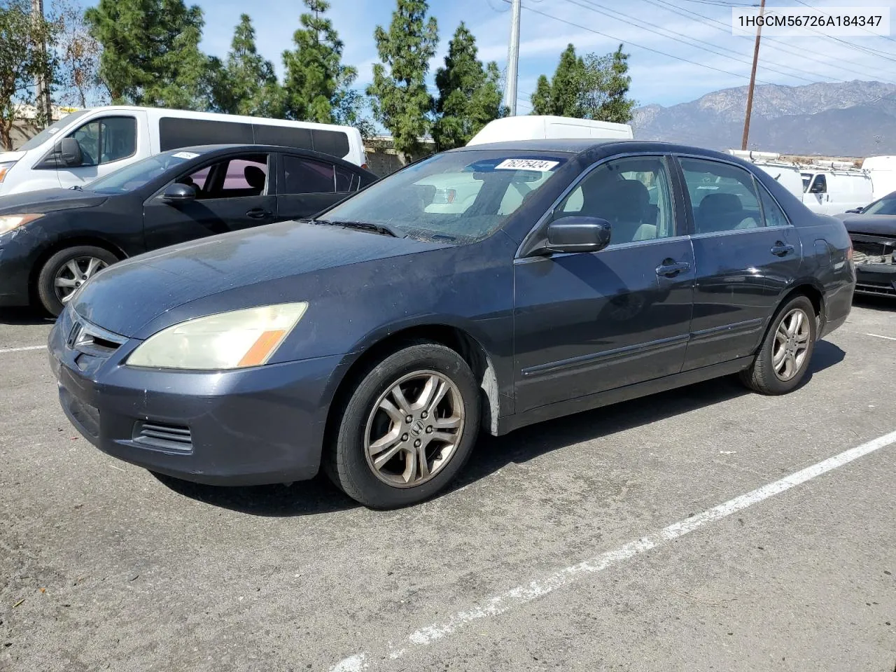 2006 Honda Accord Ex VIN: 1HGCM56726A184347 Lot: 76275424