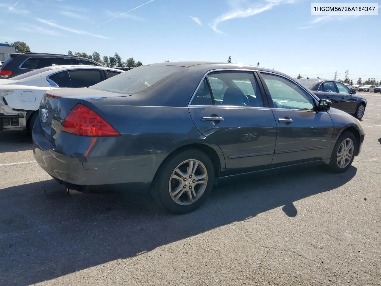 1HGCM56726A184347 2006 Honda Accord Ex