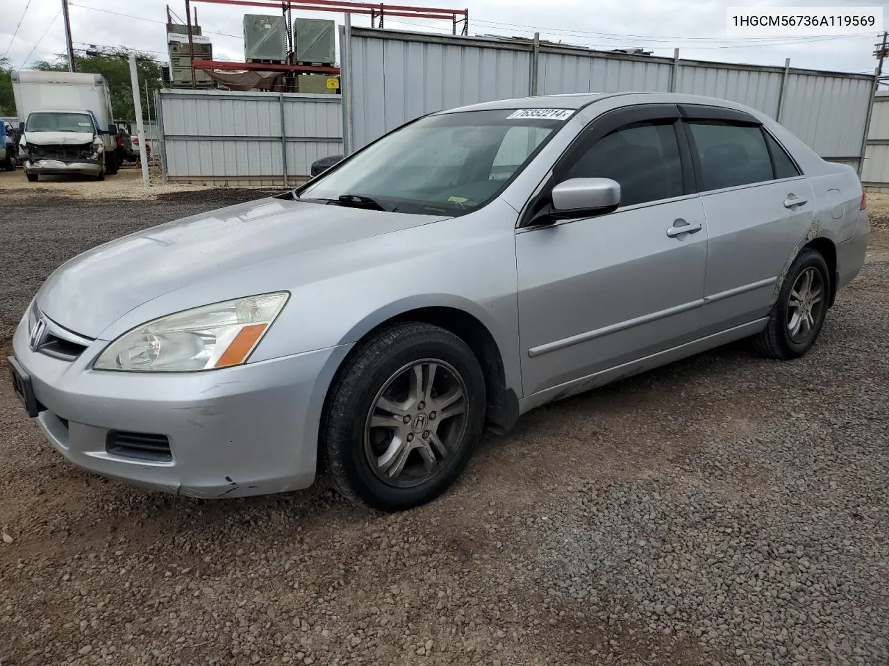 2006 Honda Accord Ex VIN: 1HGCM56736A119569 Lot: 76352214