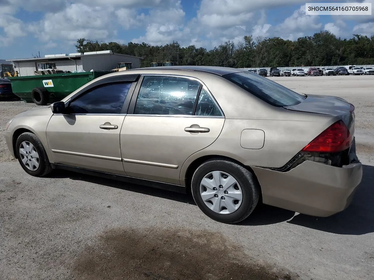 2006 Honda Accord Lx VIN: 3HGCM56416G705968 Lot: 76618074