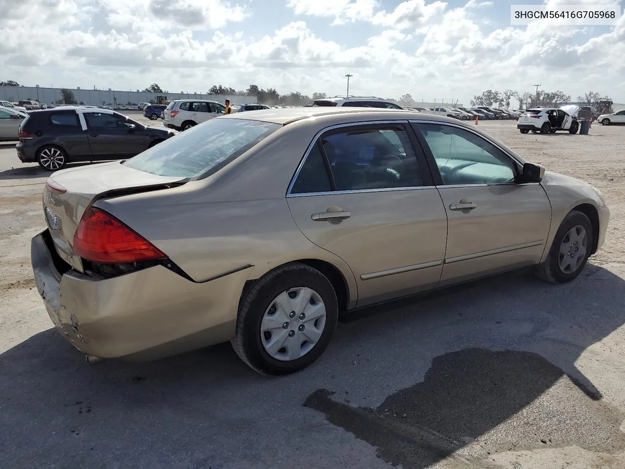 2006 Honda Accord Lx VIN: 3HGCM56416G705968 Lot: 76618074