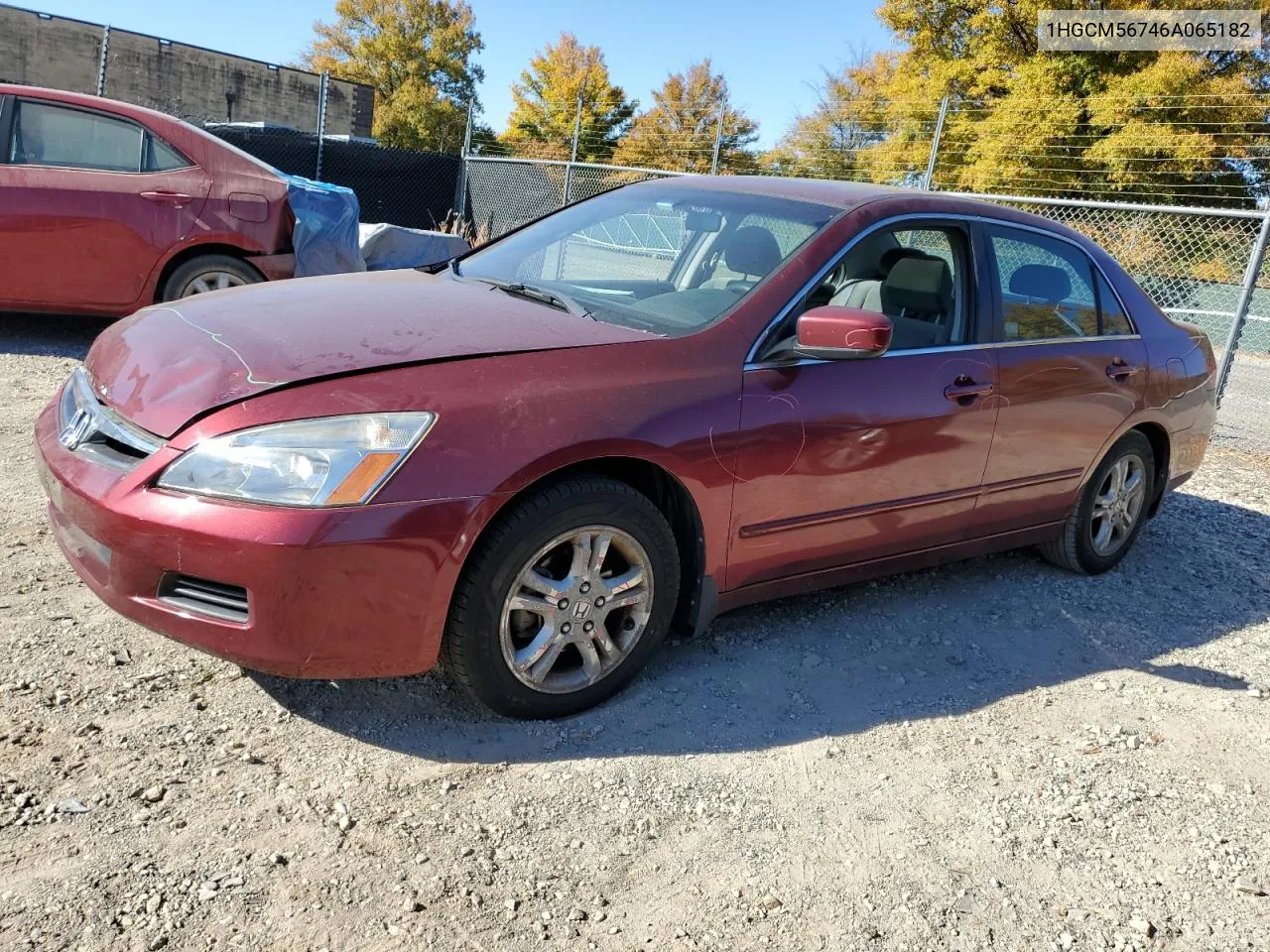 2006 Honda Accord Ex VIN: 1HGCM56746A065182 Lot: 76658804