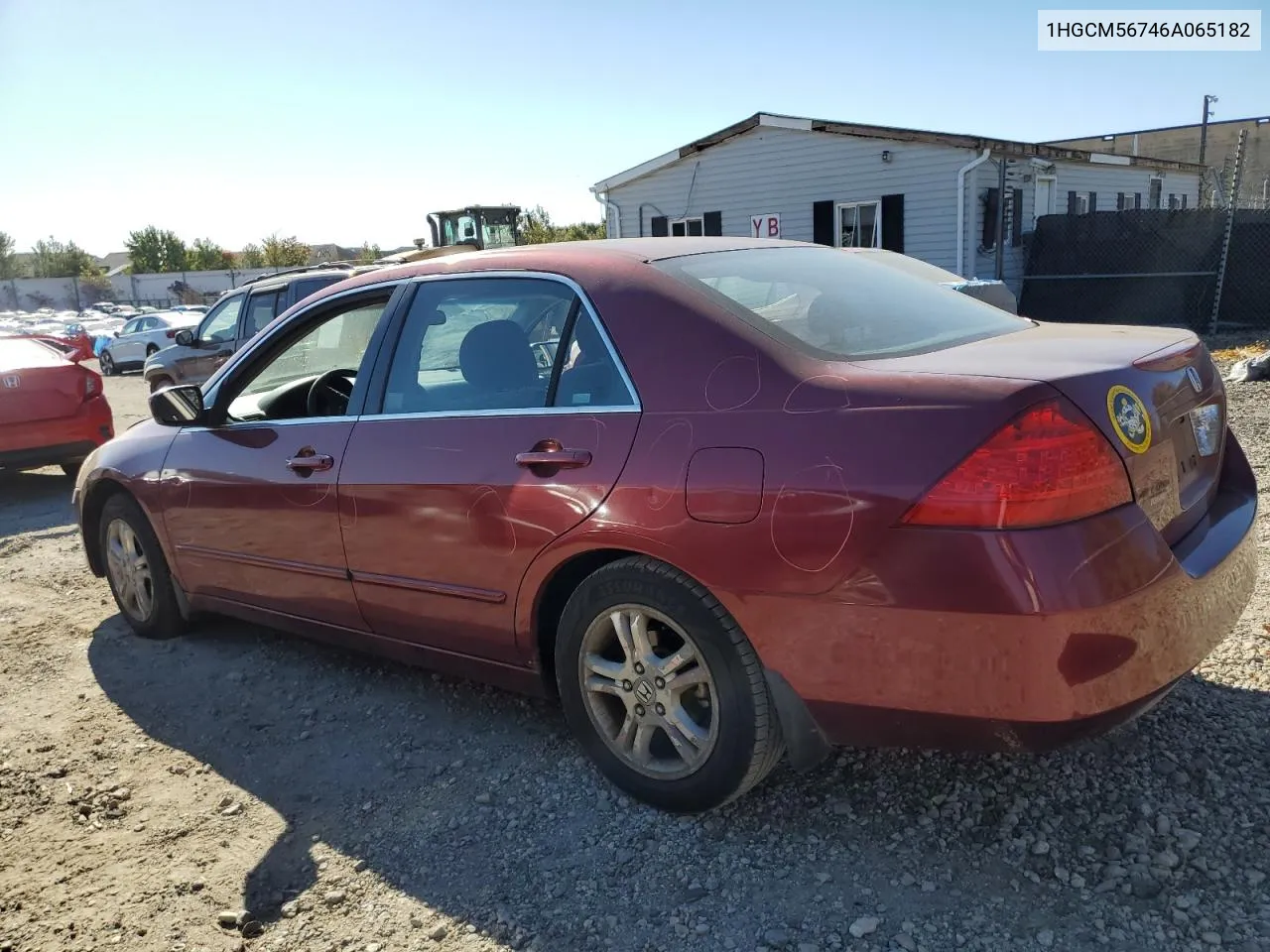 2006 Honda Accord Ex VIN: 1HGCM56746A065182 Lot: 76658804