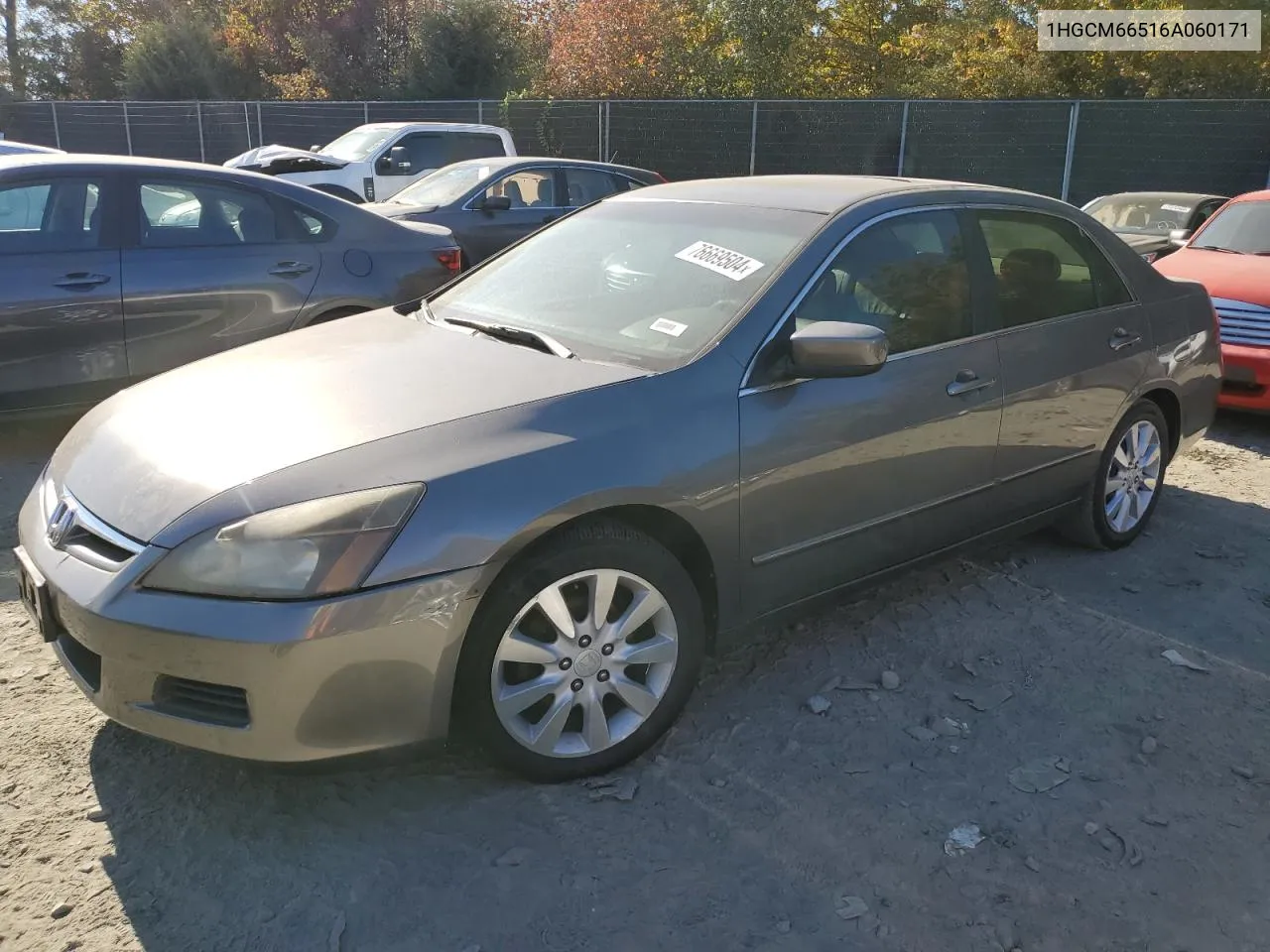 2006 Honda Accord Ex VIN: 1HGCM66516A060171 Lot: 76669504