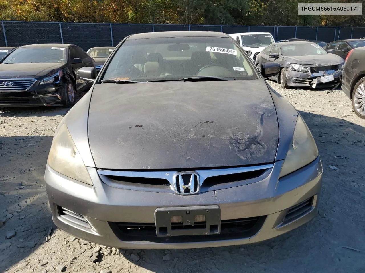 2006 Honda Accord Ex VIN: 1HGCM66516A060171 Lot: 76669504