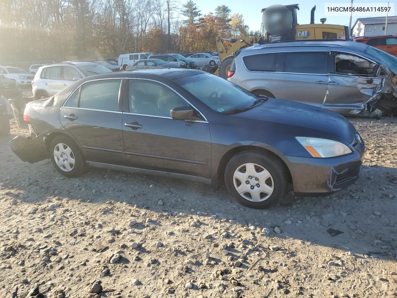 2006 Honda Accord Lx VIN: 1HGCM56486A114597 Lot: 77098454