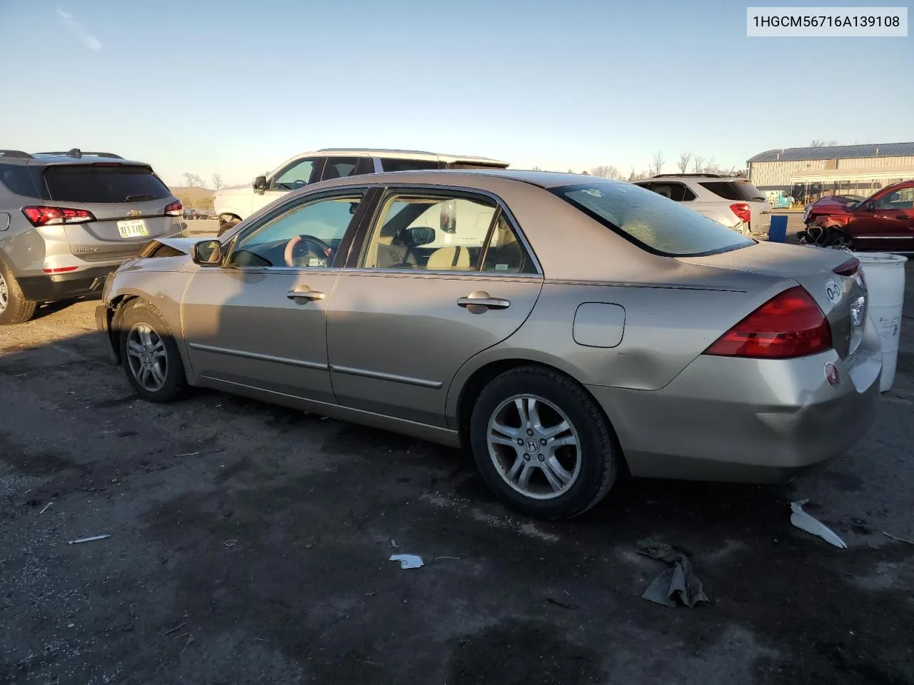 1HGCM56716A139108 2006 Honda Accord Ex