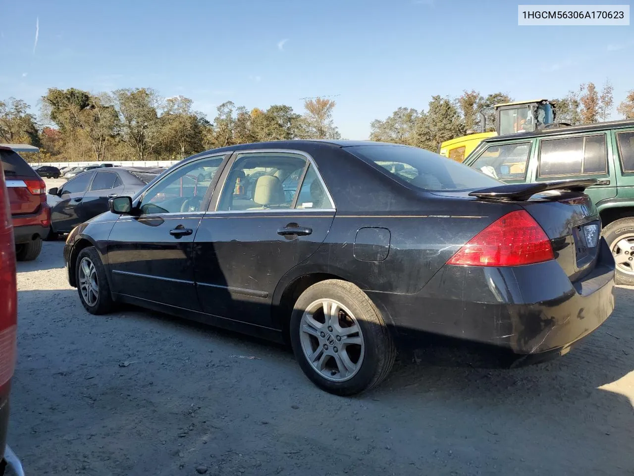 2006 Honda Accord Se VIN: 1HGCM56306A170623 Lot: 77952034